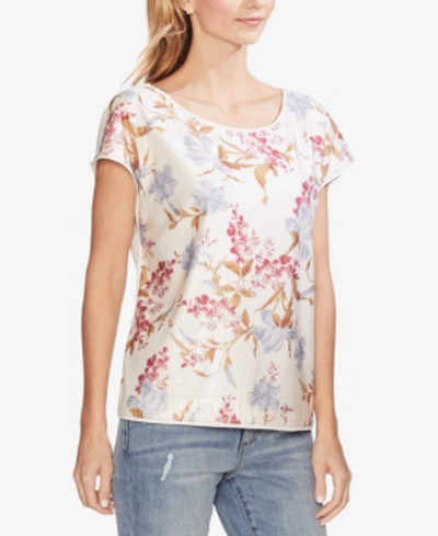 Vince Camuto Wildflower Sequined Top In Pearl Ivory