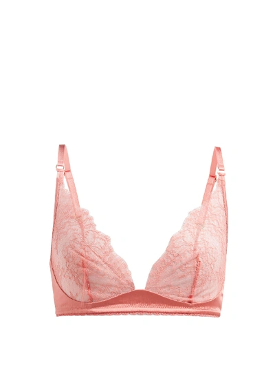 Stella Mccartney Gigi Giggling Soft-cup Silk-blend Bra In Pink