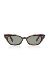 Oliver Peoples Bianka 51mm Polarized Cat Eye Sunglasses - Dark Havana