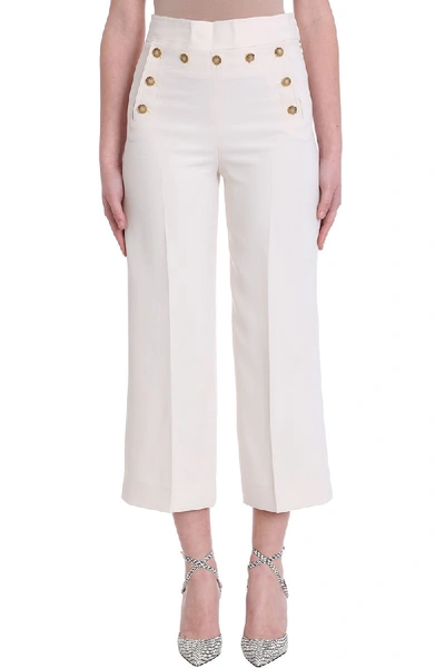 Tory Burch Cropped Sailor Pant In Beige