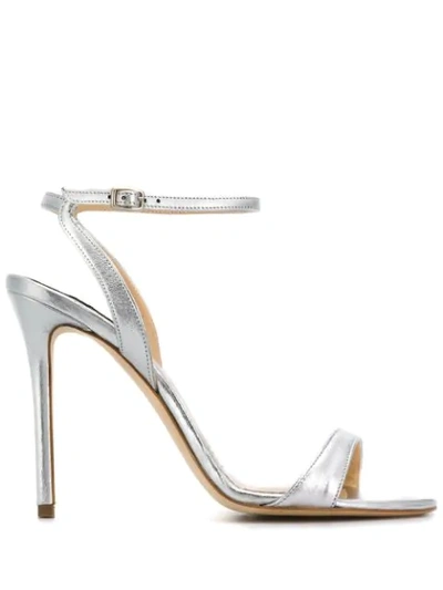 The Seller Ankle Strap Sandals - Silver