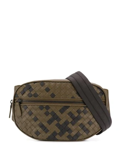 Bottega Veneta Intrecciato Weave Belt Bags In Green