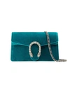 Gucci Dionysus Velvet Super Mini Bag In Blue