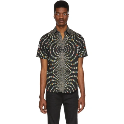 Givenchy Black Mirrored Daisy Shirt In 001 Black