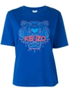 Kenzo Tiger Logo Graphic Crewneck Tee In Blue
