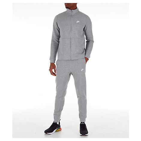white and grey nike sweatsuit