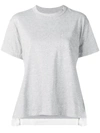 Sacai Side Pleats T-shirt In Grey
