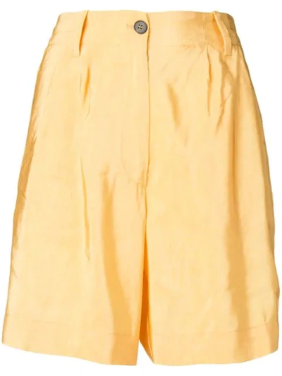 Forte Forte Shorts Aus Satin - Gelb In Yellow