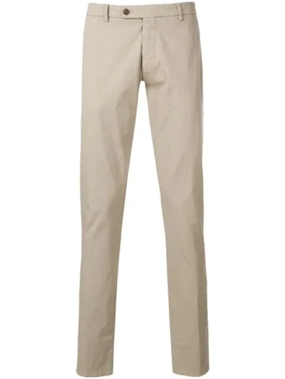 Berwich Straight-cut Trousers In Neutrals