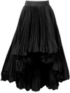 Alexandre Vauthier Ruffle Faille Skirt In Black