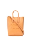 Mansur Gavriel Logo Embossed Tote Bag - Brown