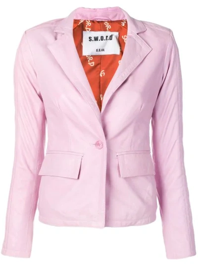 Sword 6.6.44 Fitted Blazer In Pink
