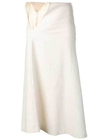 Pre-owned Comme Des Garçons 1999's A-line Midi Skirt In White
