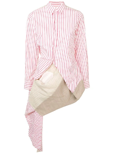 Pre-owned Comme Des Garçons 1998 Striped Shirt In Red