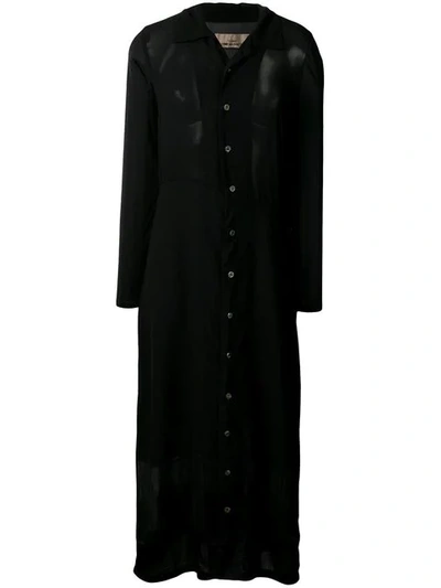 Pre-owned Comme Des Garçons 1993 Sheer Shirt Dress In Black