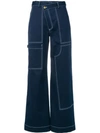 Monse Wide Leg Jeans In Blue