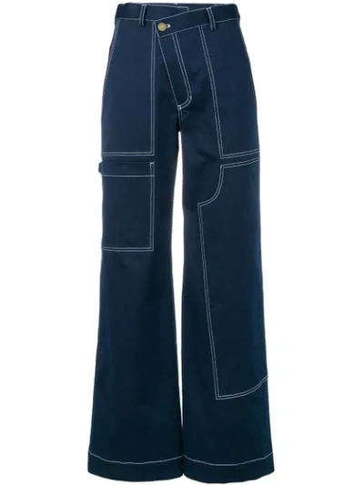 Monse Wide Leg Jeans In Blue