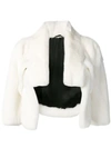 Liska Odett Cropped Jacket In Weiss White