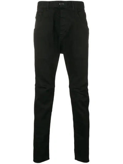 The Viridi-anne Slim Pocket Detail Trousers In Black