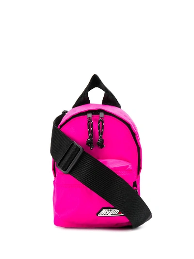 Msgm Logo Backpack - 粉色
