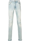 Amiri Mittelhohe Skinny-jeans In Blue