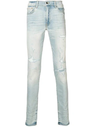 Amiri Mittelhohe Skinny-jeans In Blue