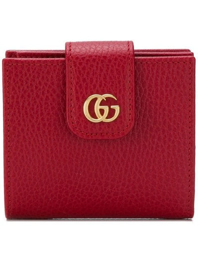 Gucci Gg Marmont Card Holder - Red