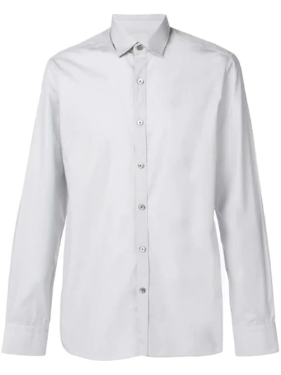 Lanvin Cutaway Collar Shirt In Grey