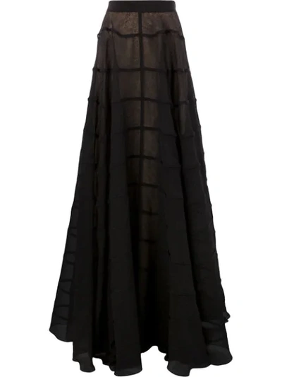 Maison Rabih Kayrouz Long Pleated Skirt In 001 Black