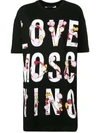 Love Moschino Logo Print T-shirt Dress - Black