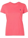 Polo Ralph Lauren Logo Embroidered Crew Neck T-shirt - Pink