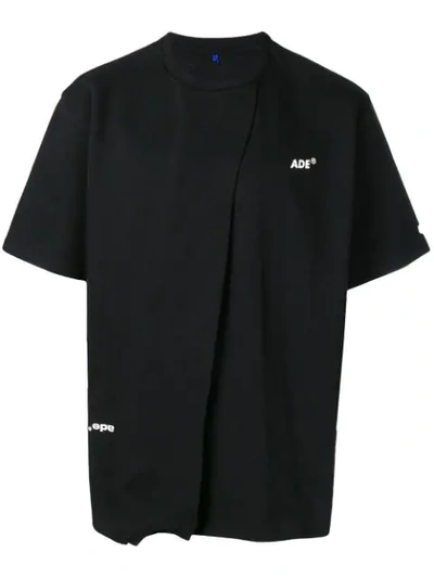 Ader Error Oversized Patchwork T-shirt In Black