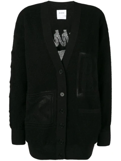 Barrie Classic Fitted Cardigan In Black