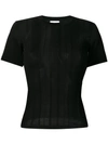 Barrie Short-sleeve Fitted Sweater In Black