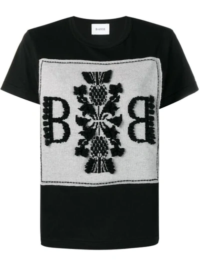 Barrie Logo Embroidered Top In Black