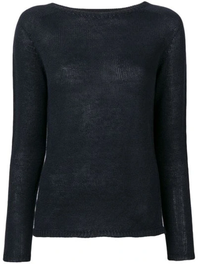 Max Mara 's  Boat Neck Jumper - Blue