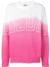 Gcds Gradient Logo Sweatshirt In Pink
