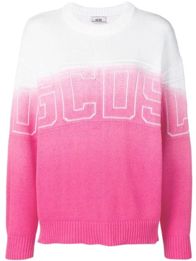 Gcds Gradient Logo Sweatshirt In Pink