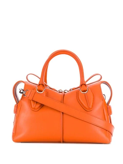Tod's D-styling Small Tote Bag In Orange