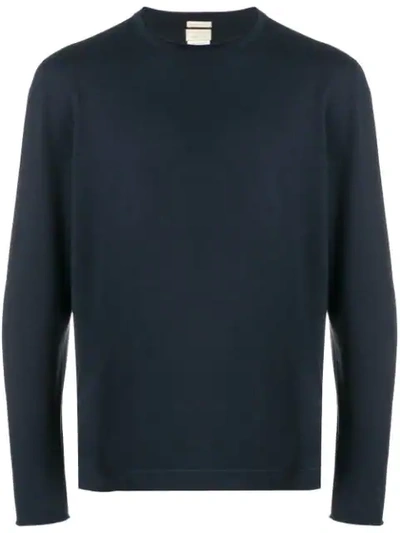 Massimo Alba Crewneck Knitted Jumper In Blue