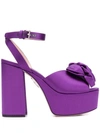 Miu Miu Platform Sandals In Purple