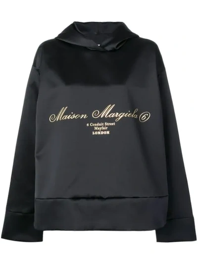 Mm6 Maison Margiela Oversized Draped Sweatshirt In Black