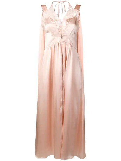 Stella Mccartney Sleeveless Satin Dress In Pink