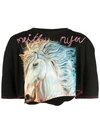 Neith Nyer Horse Cropped T-shirt In Black