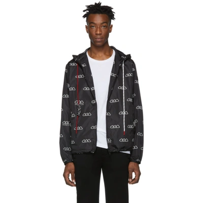 Moncler Mikael Printed Shell Jacket In Blue
