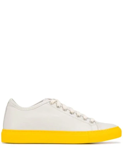 Sofie D'hoore Two Tone Low Top Trainers In Neutrals