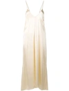 Forte Forte Shaded Satin Dress With Knot Detail In Neutrals