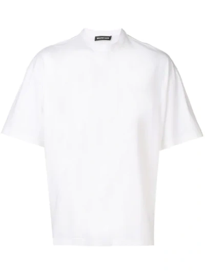 Balenciaga Tattoo Logo-print Cotton-jersey T-shirt In White