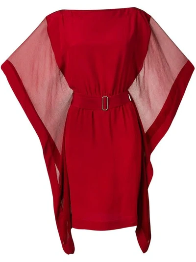 Pre-owned Hermes  Kimono Dress In Red