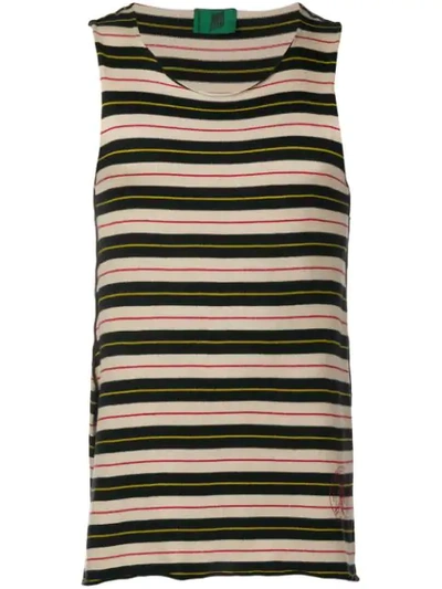 Pre-owned Jean Paul Gaultier Vintage 1990's Junior Striped Tank In Neutrals